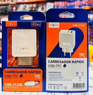 CARREGADOR TURBO ( 40W ), PARA ANDROID ( TC ). ( INOVA )
