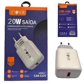 FONTE ( 20W ) DE CARREGADOR, 1-USB. ( INOVA )