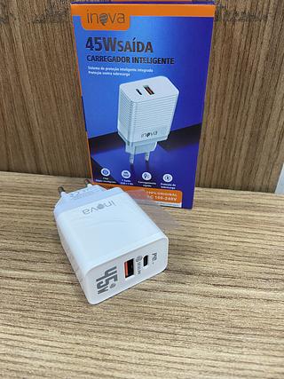 FONTE DE CARREGADOR ( USB | USB-C ) ( 40W ). ( INOVA )