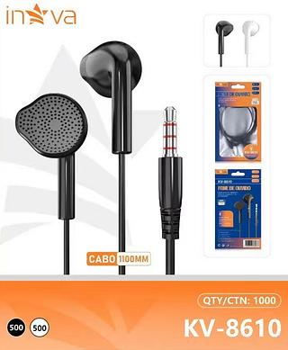 FONE DE OUVIDO COM FIO. ( INOVA )