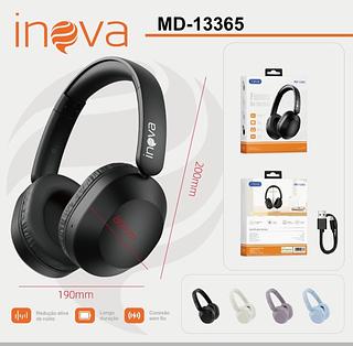 FONE DE OUVIDO HEADPHONE SEM FIO, BLUETOOTH, RÁDIO FM, E SD. ( INOVA )