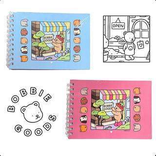 LIVRO PARA COLORIR, ( BOBBIE GOODS ), CAPA DURA, ( 50 PÁG ).