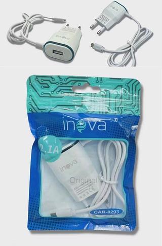 CARREGADOR ( 2.1A ) PARA ANDROID ( V8 ). ( INOVA )