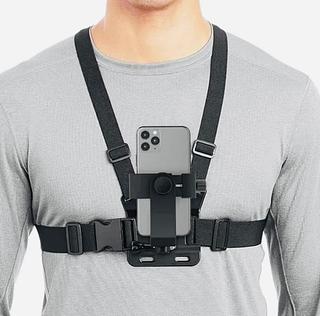 Suporte de Peito Para Celular e Gopro Peitoral Peito ajustável Câmera Esportivo Moto Bike Multioso 2 EM 1 (Mini Men)