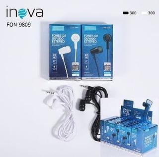 FONE DE OUVIDO COM FIO E BORRACHINHA( P2 ). ( INOVA )