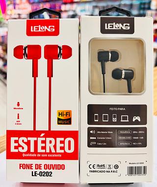 FONE DE OUVIDO COM FIO E BORRACHINHA ( P2 ). ( IT-BLUE )