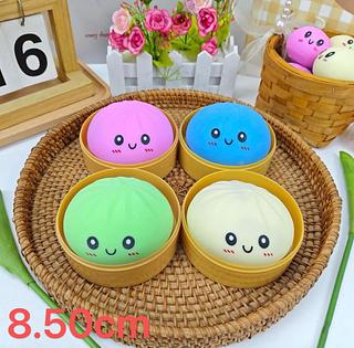 Squishy De Coque De Pectina De Rosto Fofo | Steamer Dumpling Stress Relief Squeeze Fidget Toy