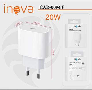 FONTE DE CARREGADOR ( USB-C ) TURBO ( 20W ). ( INOVA )