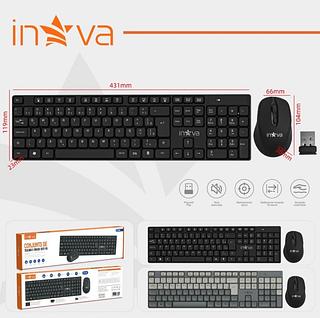 Kit Teclado e Mouse Sem Fio 107 Teclas Escritório silencioso com Windows mac ABNT2(INOVA)