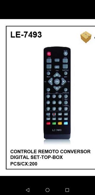 CONTROLE REMOTO UNIVERSAL PARA CONVERSOR DIGITAL, SETTOP BOX