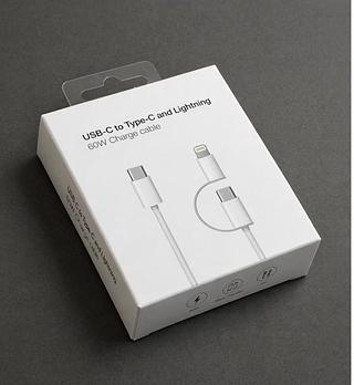 USB-C To Type-C and Lightning 60W Charge Cable