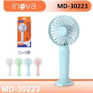 MINI VENTILADOR PORTÁTIL RECARREGÁVEL, 3 VELOCIDADES. ( INOVA )