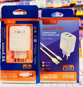 CARREGADOR ( 4.8A ) PARA ANDROID ( V8 ).