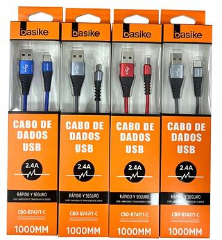 CABO ( 2.4A ) PARA ANDROID ( TPC ), ( 1M ). ( BASIKE )