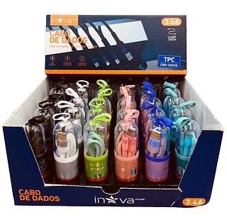 CABO NO TUBO ( 3.4A ) PARA ANDROID ( TC ), ( 1M ). ( INOVA )