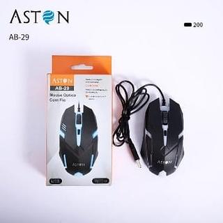 MOUSE COM FIO, E LED PARA JOGOS. ( ASTON )