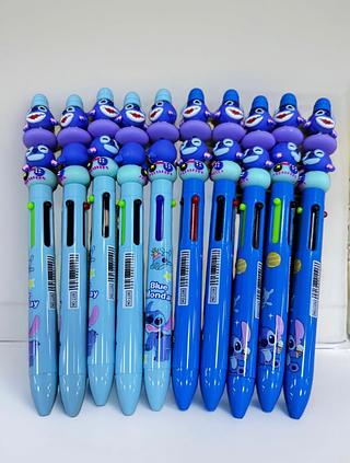 CANETA ESFEROGRÁFICA ( STITCH ), BLUE MONDAY , ( 4 CORES ), PACOTE COM ( 10-UNIDADES ).