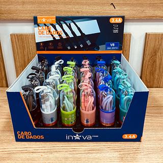 CABO NO TUBO ( 3.4A ) PARA ANDROID ( V8 ), ( 1M ). ( INOVA )