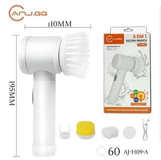 KIT Escova Magica Eletrica De Limpeza 5 em 1 (ANJ.GG)