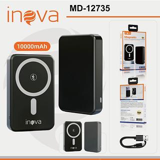 CARREGADOR PORTÁTIL ( 10.000mAh ), ( POWER BANK ) COM INDUÇÃO.( INOVA )