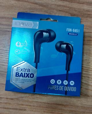 FONE DE OUVIDO COM FIO E BORRACHINHA ( P2 ). ( INOVA )