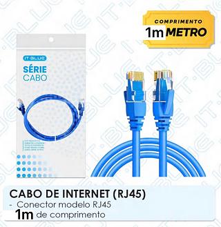 CABO DE REDE ( RJ45 ), PARA INTERNET ( CAT 5 ) ( 1M )