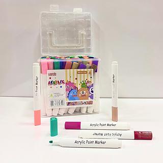 MALETA DE CANETA ACRÍLICA COLORIDA, COM ( 80 CORES ).