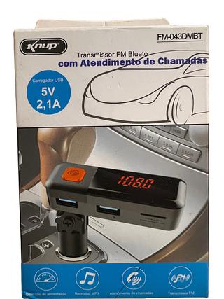 TRANSMISSOR DE MUSICA VEICULAR SEM FIO-VIA BLUETOOTH, FM