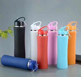 Garrafa Termica Inox 600ml Com Bico Canudo