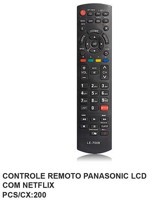 CONTROLE REMOTO PARA TV ( PANASONIC LCD ), COM NETIFLIX. ( LELONG )
