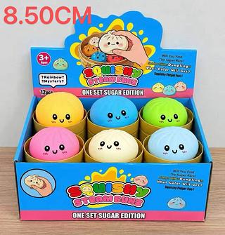 Squishy De Coque De Pectina De Rosto Fofo | Steamer Dumpling Stress Relief Squeeze Fidget Toy