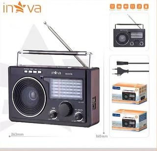 RÁDIO FM RECARREGÁVEL COM, ( SD, USB, FM, BT ). ( INOVA )