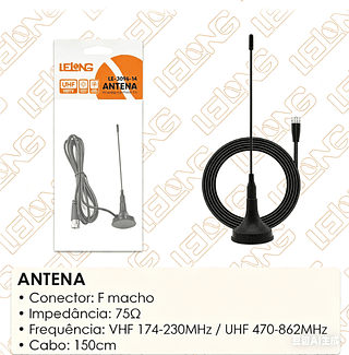MINI ANTENA ANALÓGICA UHF, ( HDTV ) PARA TV.