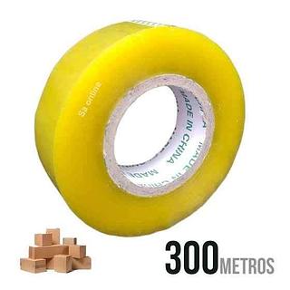 FITA ADESIVA TRANSPARENTE ( 300 M ). ( FU FORTE BRASIL )