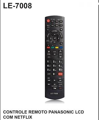 CONTROLE REMOTO PARA TV ( PANASONIC LCD ), COM NETIFLIX. ( LELONG )