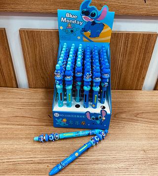 CANETA ESFEROGRÁFICA ( STITCH ), BLUE MONDAY , ( 4 CORES ), CAIXA COM ( 48-UNIDADES ).