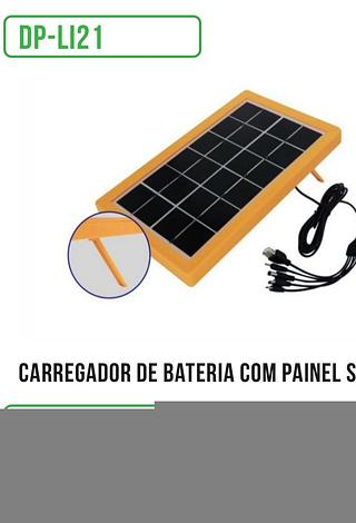 CARREGADOR DE BATERIA COM PAINEL SOLAR☀️, 3W.