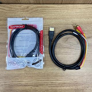 CABO ( HDMI ) PARA ( 3-RCA | AV ), ( 1M ). ( KAPBOM )