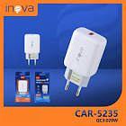 FONTE ( 20W ) DE CARREGADOR, 1-USB. ( INOVA )