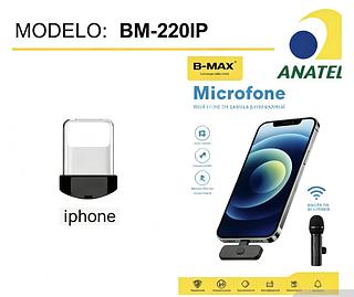 MICROFONE DE LAPELA PARA IPHONE ( I6 ) ( SEM FIO ). ( B-MAX )