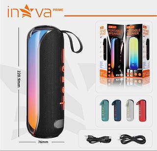 CAIXA DE SOM ( 10W ), PORTÁTIL PEQUENA , RECARREGÁVEL, LED ( RGB ) ( RÁDIO FM, TF CARD, AUX, BT ). ( INOVA )