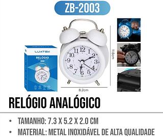 RELÓGIO, DESPERTADOR ANALÓGICO, PEQUENO ⏰. ( LUA TEK )