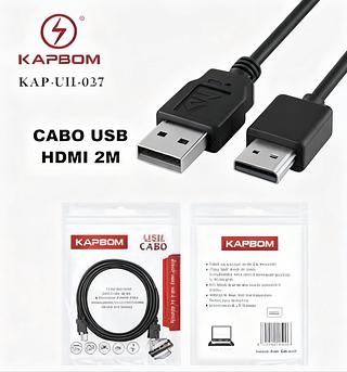 CABO ( HDMI ) PARA ( USB ), ( 2M ). ( KAPBOM )