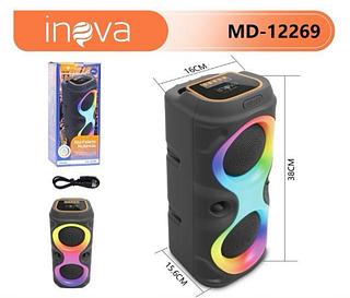 CAIXA DE SOM BLUETOOTH GRANDE COM DOIS ALTO FALANTES - (COM LED)