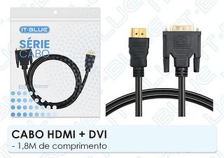 CABO ( DVI/M ) PARA ( HDMI/M ), 1.8M.