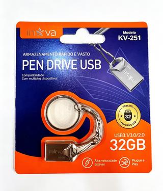 PEN DRIVE DE METAL CHAVEIRO ( 32GB ). ( INOVA )