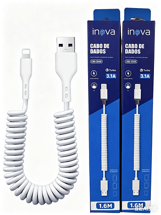 CABO ( 3.4A ) PARA IPHONE ( I6 ), MODELO MOLA ( 1.6M ). ( INOVA )