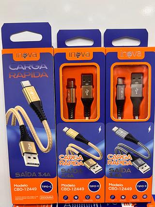 CABO ( 3.4A ) PARA ANDROID ( TC ), ( 2M ). ( INOVA )