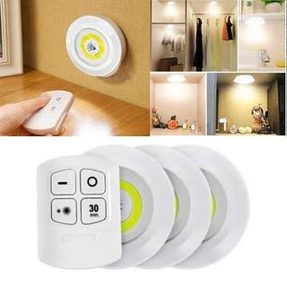 KIT DE 3 LUMINÁRIAS DE LED, SEM FIO, COM SPOT REMOTO. ( LELONG )