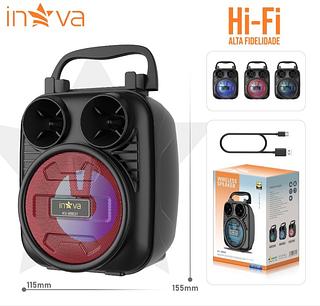 CAIXA DE SOM BLUETOOTH, COM LED, PEQUENA.
